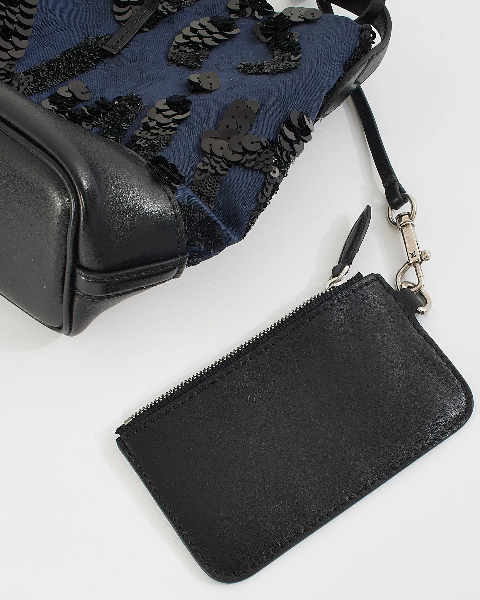 Louis Vuitton Navy/Black Monogram Satin Spotlight Shoulder Bag