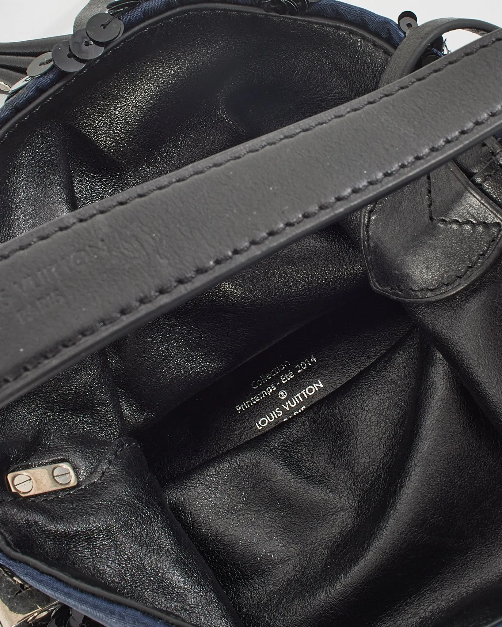 Louis Vuitton Navy/Black Monogram Satin Spotlight Shoulder Bag