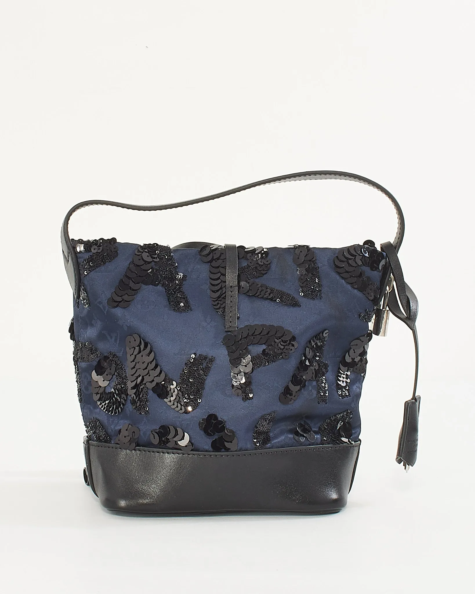 Louis Vuitton Navy/Black Monogram Satin Spotlight Shoulder Bag