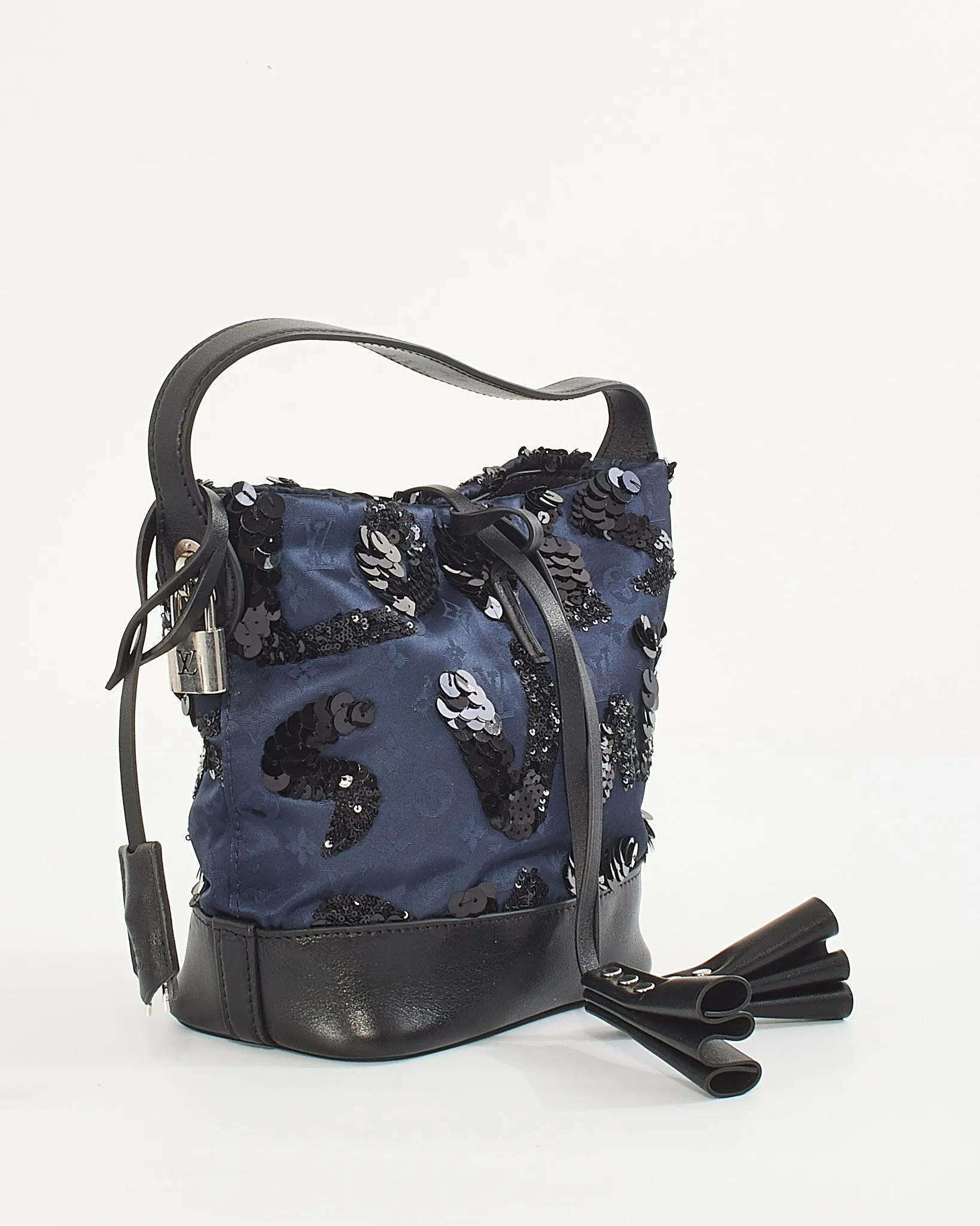 Louis Vuitton Navy/Black Monogram Satin Spotlight Shoulder Bag