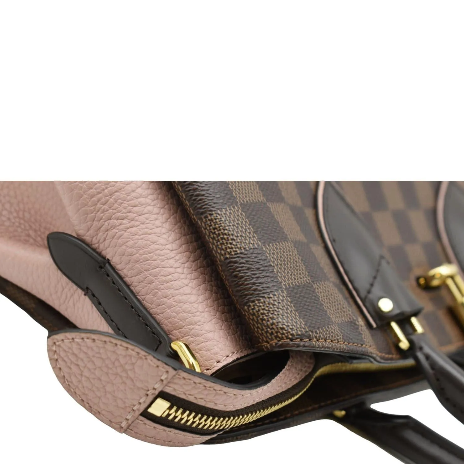 LOUIS VUITTON Normandy Damier Ebene Satchel Bag Brown