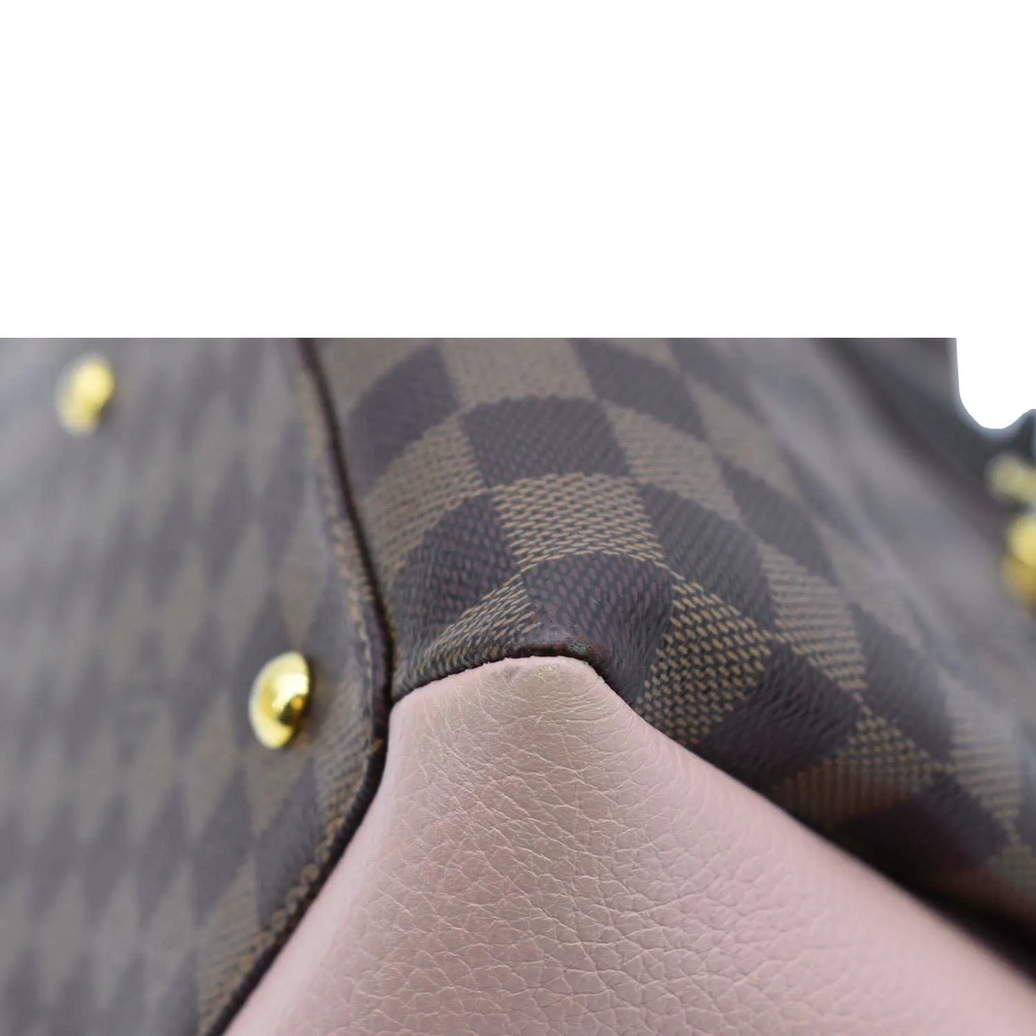 LOUIS VUITTON Normandy Damier Ebene Satchel Bag Brown