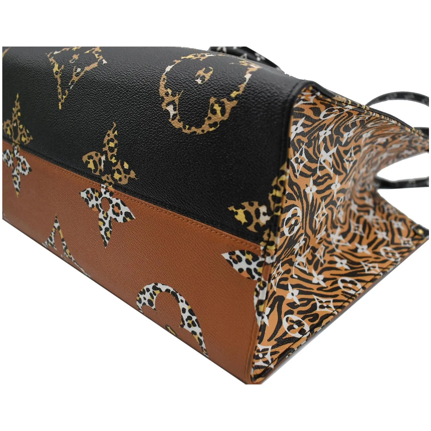LOUIS VUITTON Onthego Jungle GM Giant Monogram Canvas Tote Shoulder Bag Black - Hot Deals