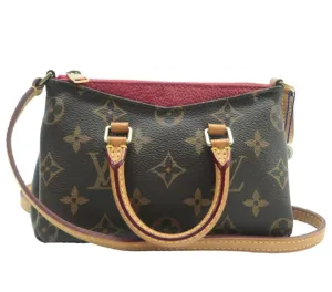 Louis Vuitton Pallas Nano Brown Monogram Canvas Satchel Bag