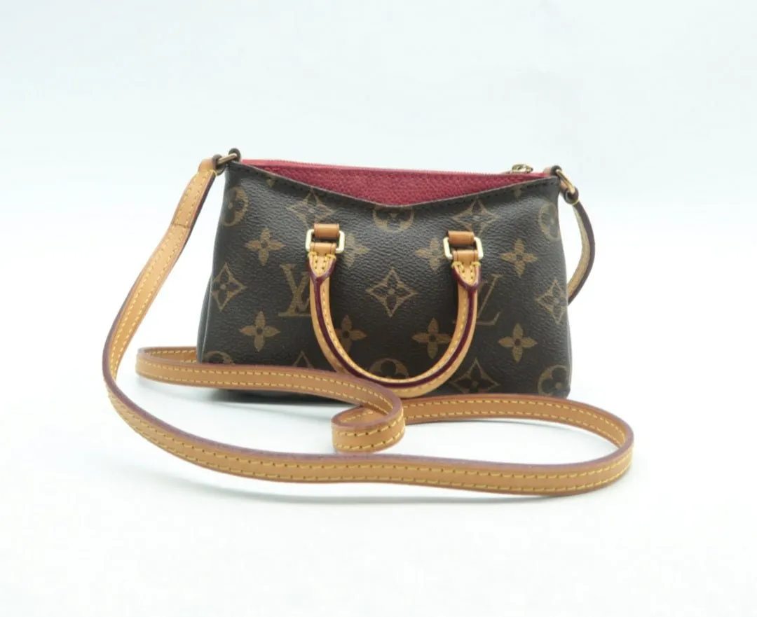 Louis Vuitton Pallas Nano Brown Monogram Canvas Satchel Bag