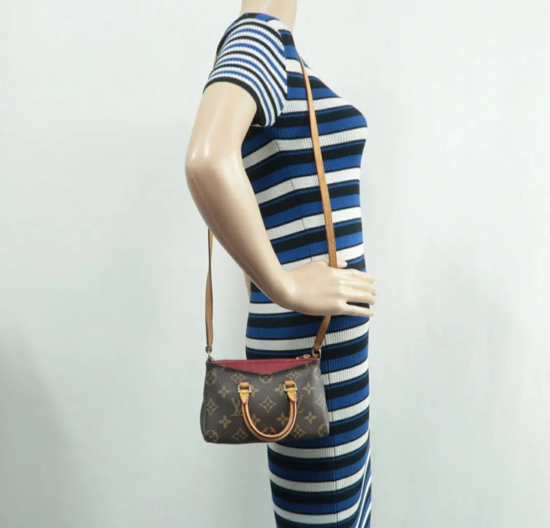 Louis Vuitton Pallas Nano Brown Monogram Canvas Satchel Bag