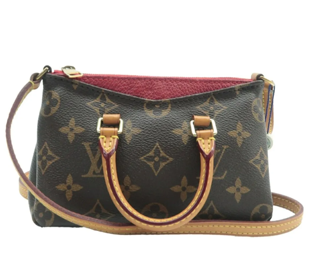 Louis Vuitton Pallas Nano Brown Monogram Canvas Satchel Bag