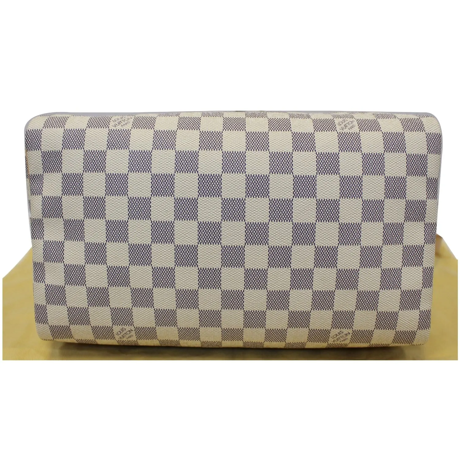 LOUIS VUITTON Speedy 30 Bandouliere Damier Azur Shoulder Bag White