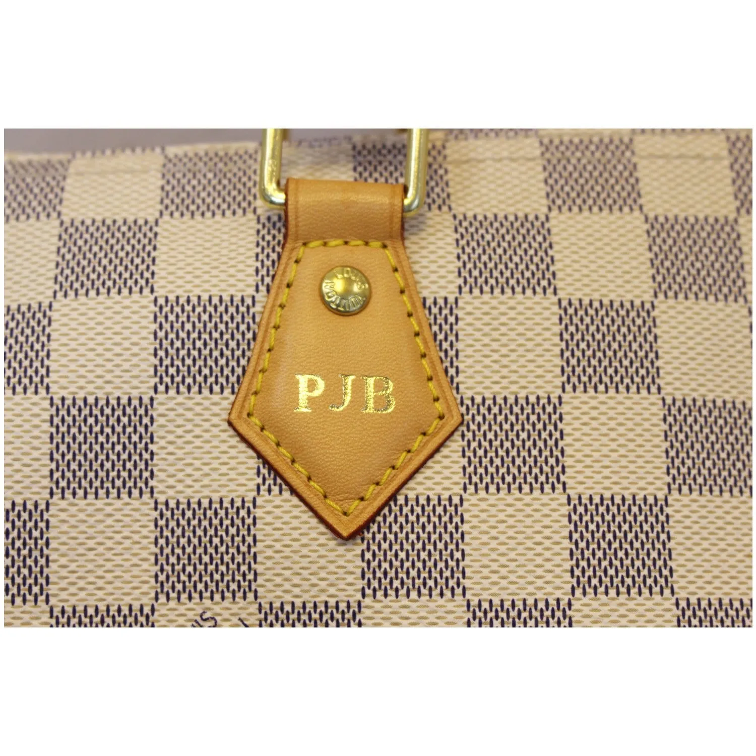 LOUIS VUITTON Speedy 30 Bandouliere Damier Azur Shoulder Bag White