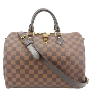 LOUIS VUITTON Speedy 30 Bandouliere Damier Ebene Shoulder Bag Brown