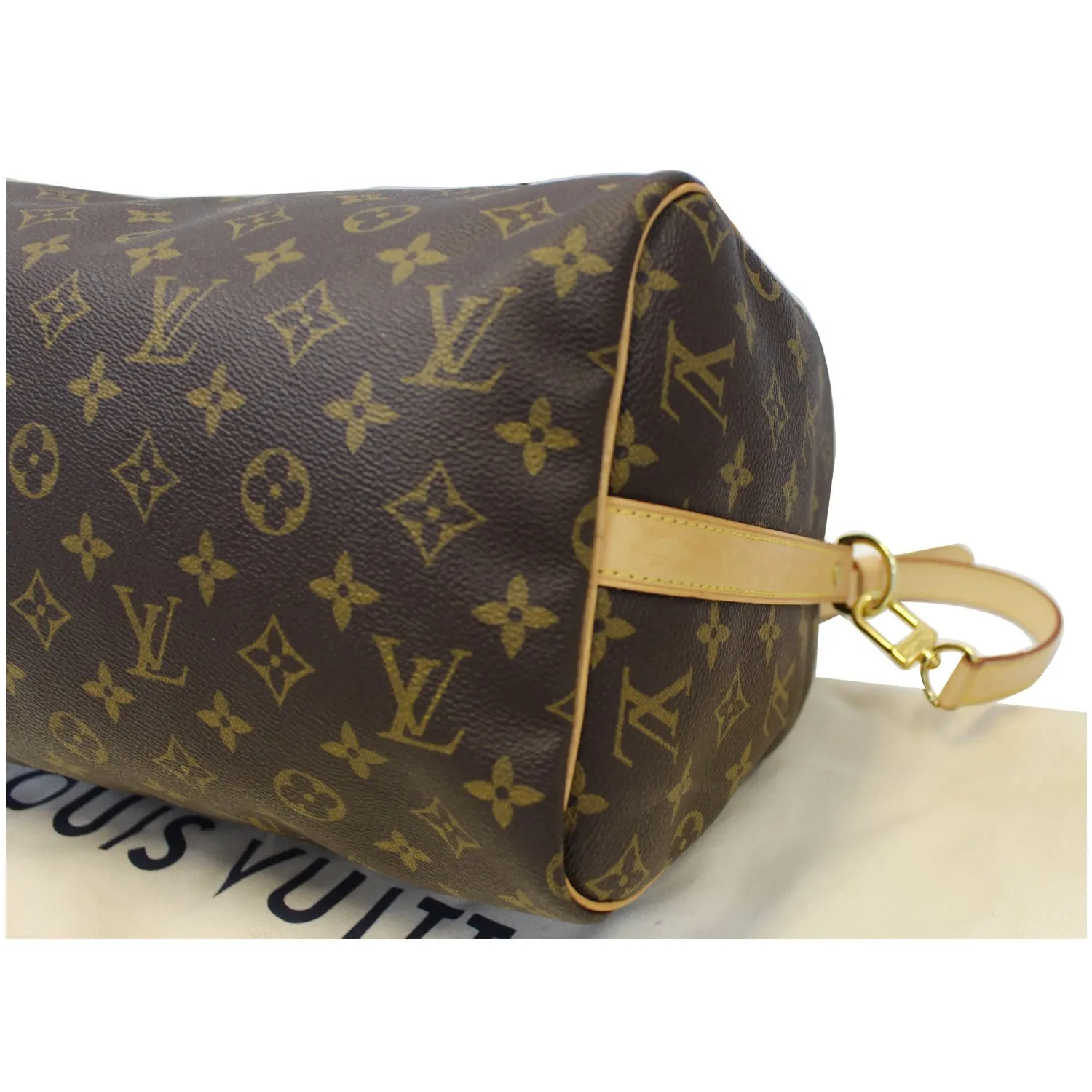 LOUIS VUITTON Speedy 30 Bandouliere Monogram Canvas Shoulder Bag Brown