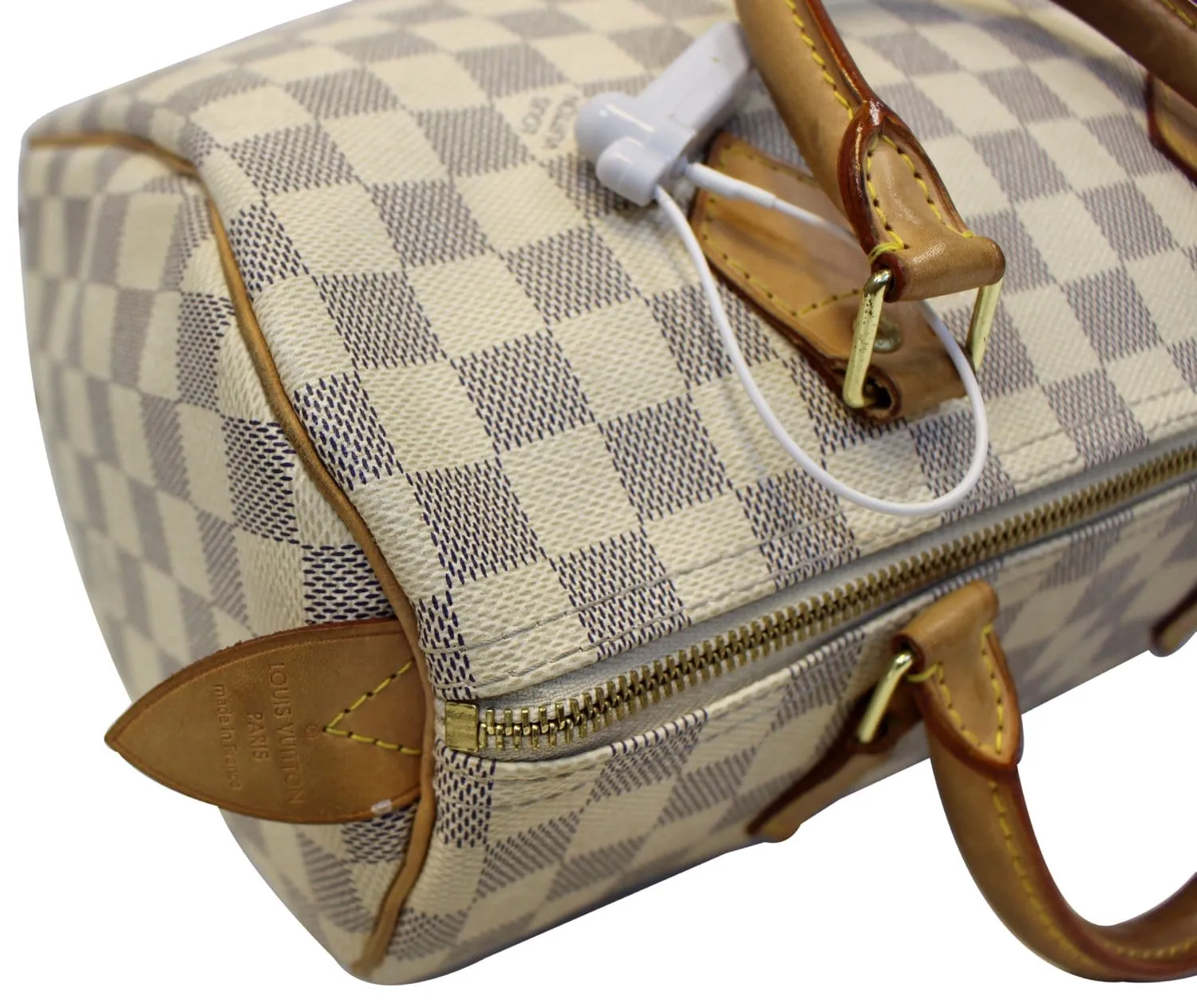 LOUIS VUITTON Speedy 30 Damier Azur  Satchel Handbag