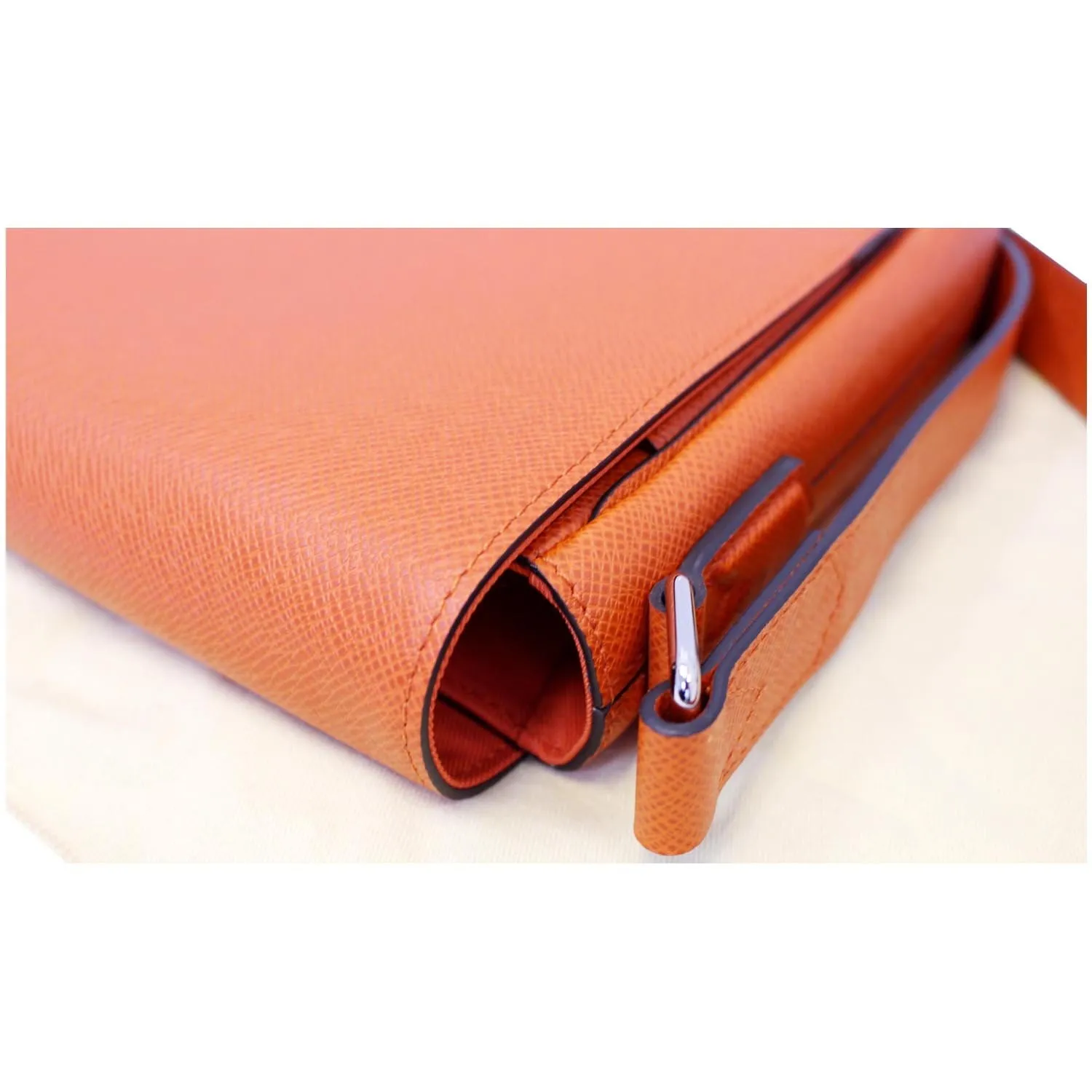 LOUIS VUITTON Taiga Leather Roman PM Messenger Bag Orange