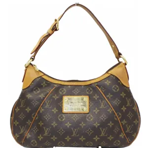 LOUIS VUITTON Thames GM Monogram Canvas Shoulder Bag Brown