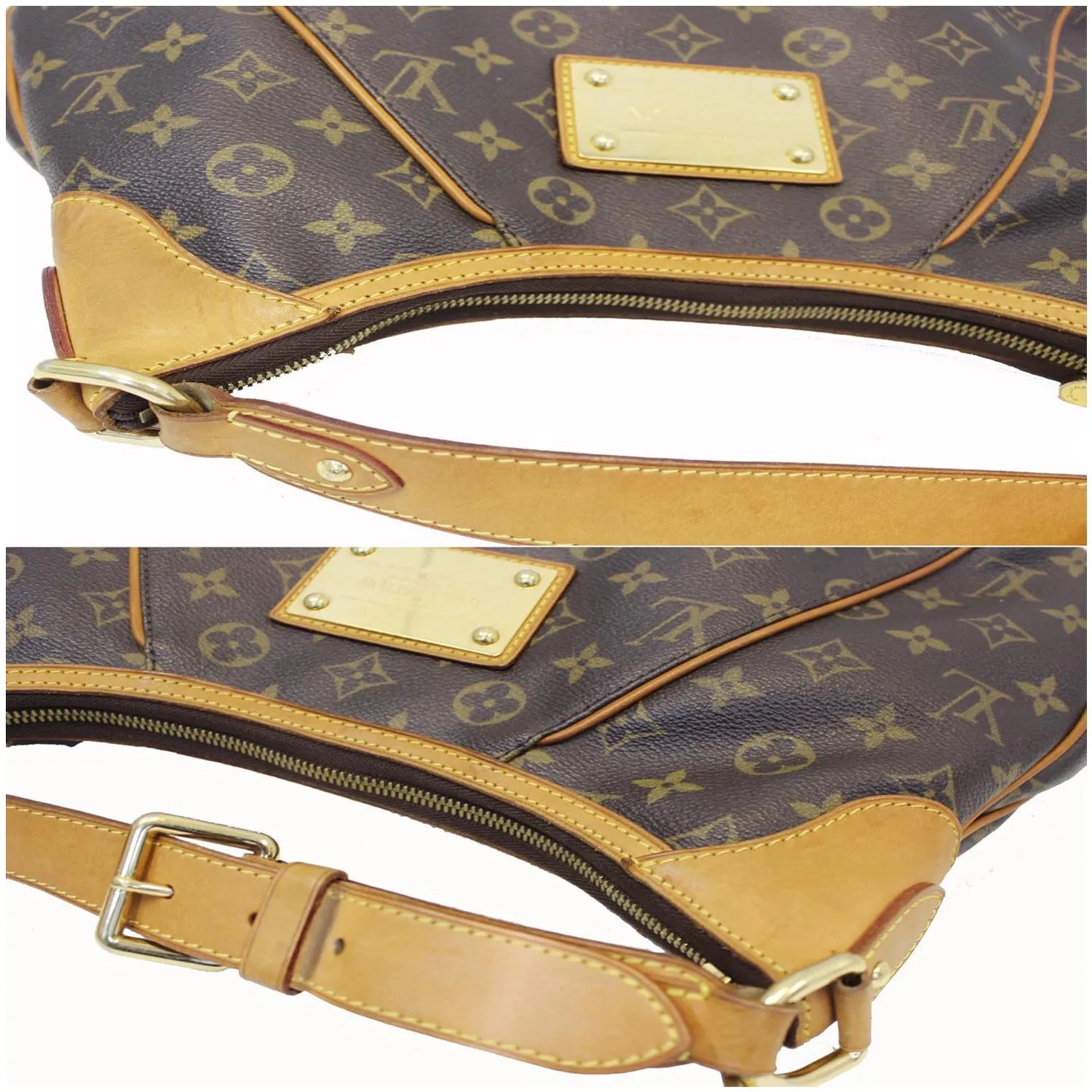 LOUIS VUITTON Thames GM Monogram Canvas Shoulder Bag Brown