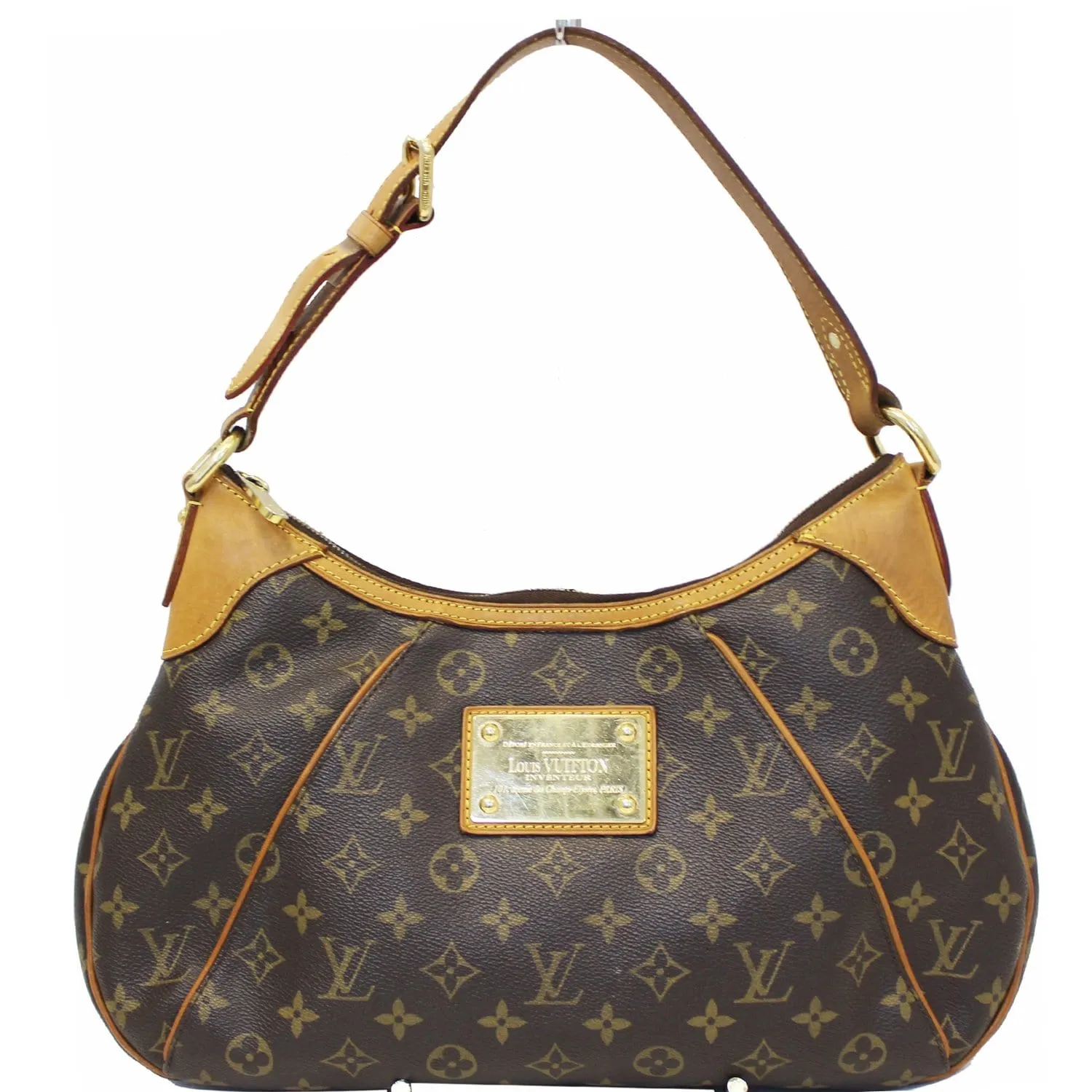 LOUIS VUITTON Thames GM Monogram Canvas Shoulder Bag Brown