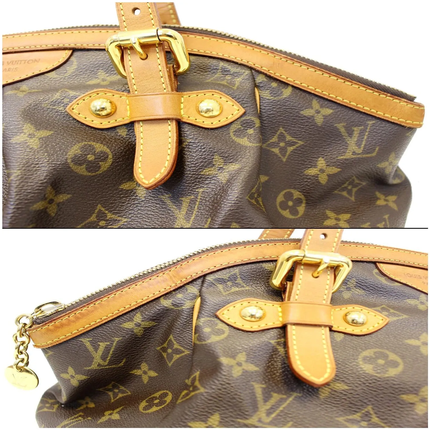 LOUIS VUITTON Tivoli GM Monogram Canvas Brown Shoulder Bag Brown