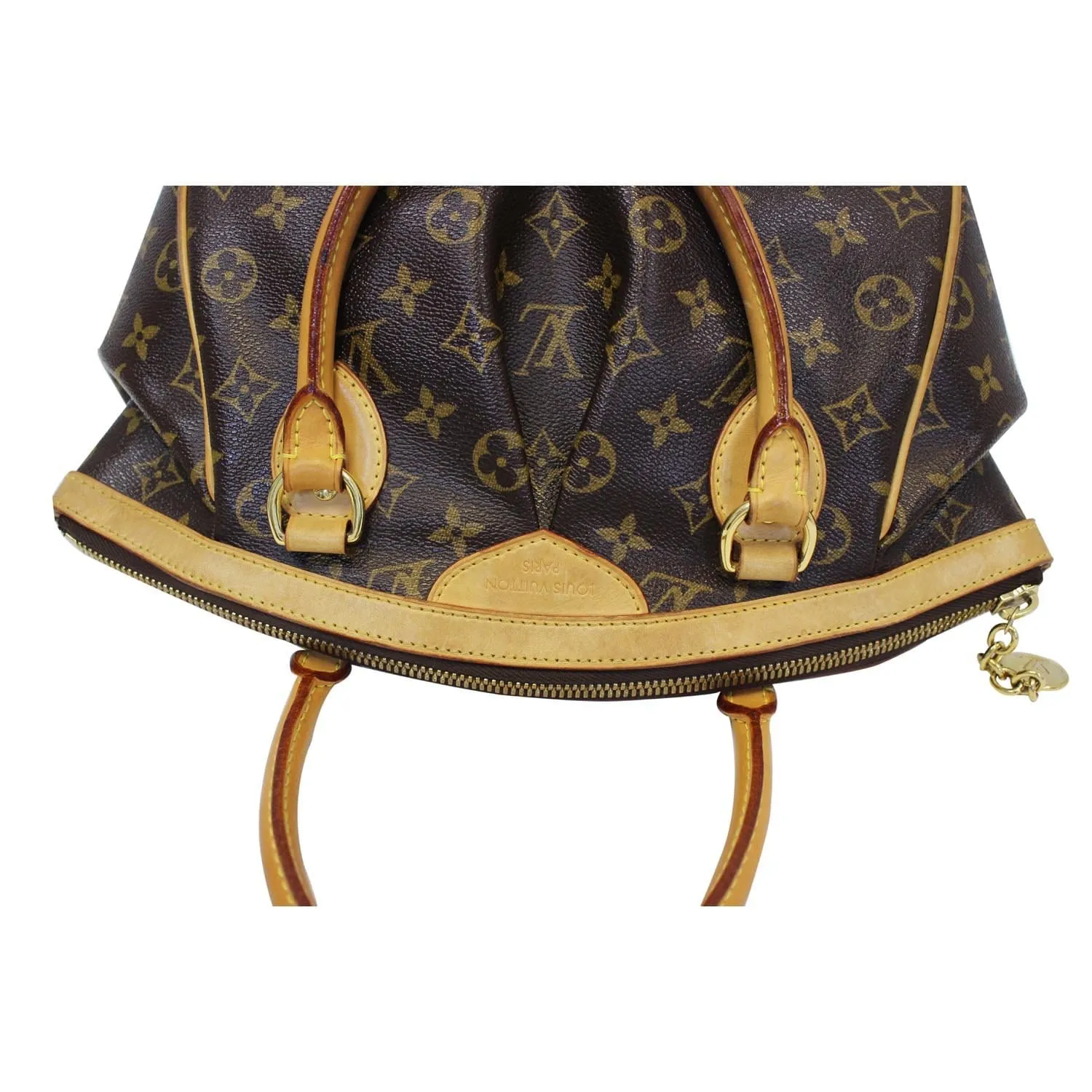 LOUIS VUITTON Tivoli PM Monogram Canvas Shoulder Handbag Brown