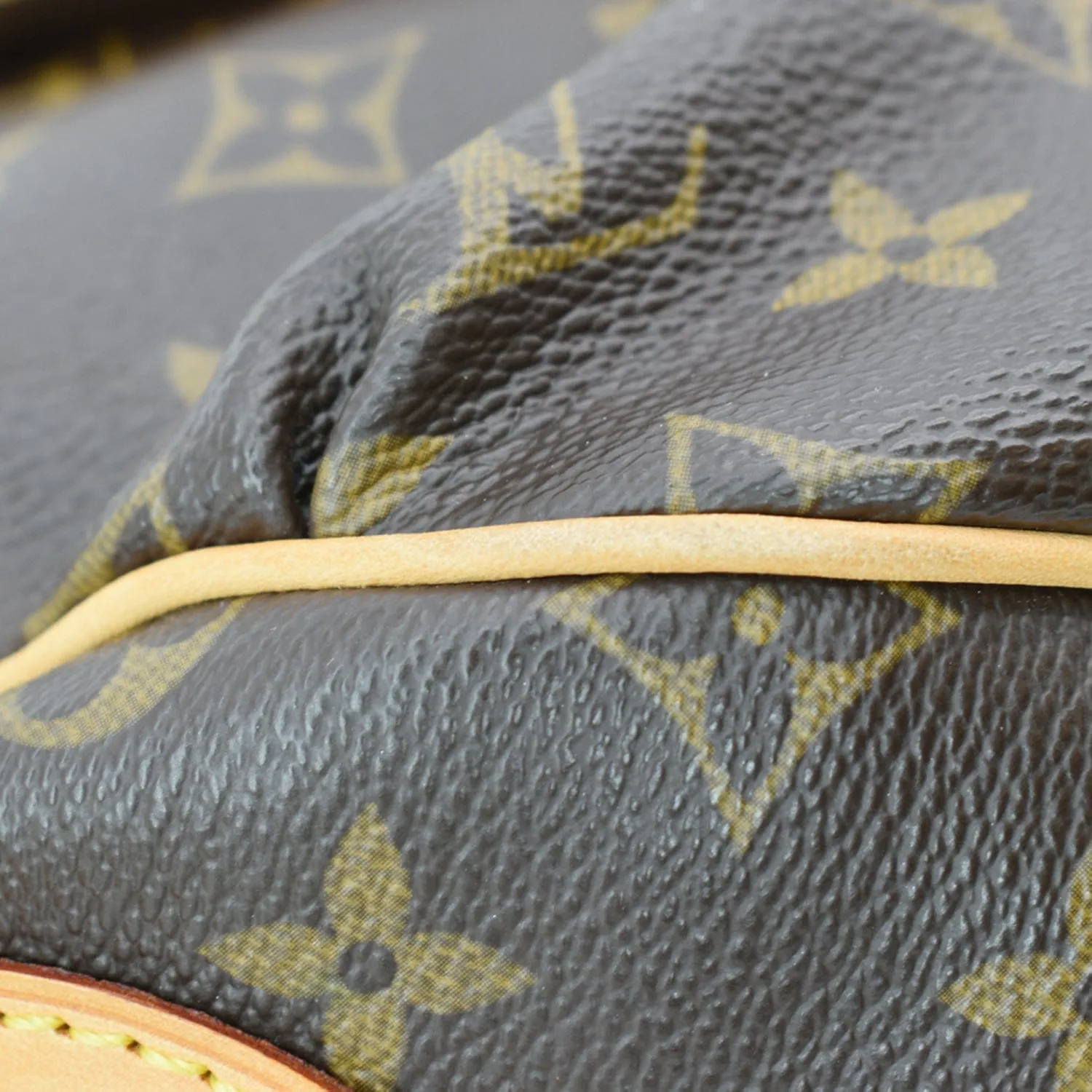 LOUIS VUITTON Tulum GM Monogram Canvas Shoulder Bag Brown