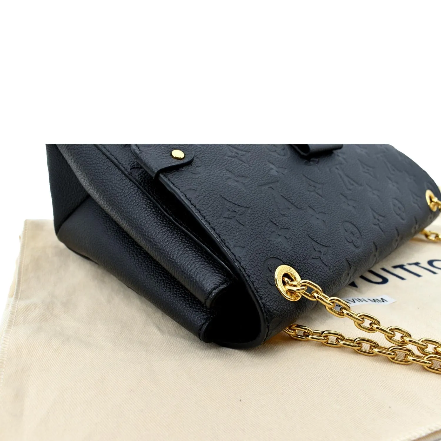 LOUIS VUITTON Vavin MM Monogram Empreinte Leather Shoulder Bag Black