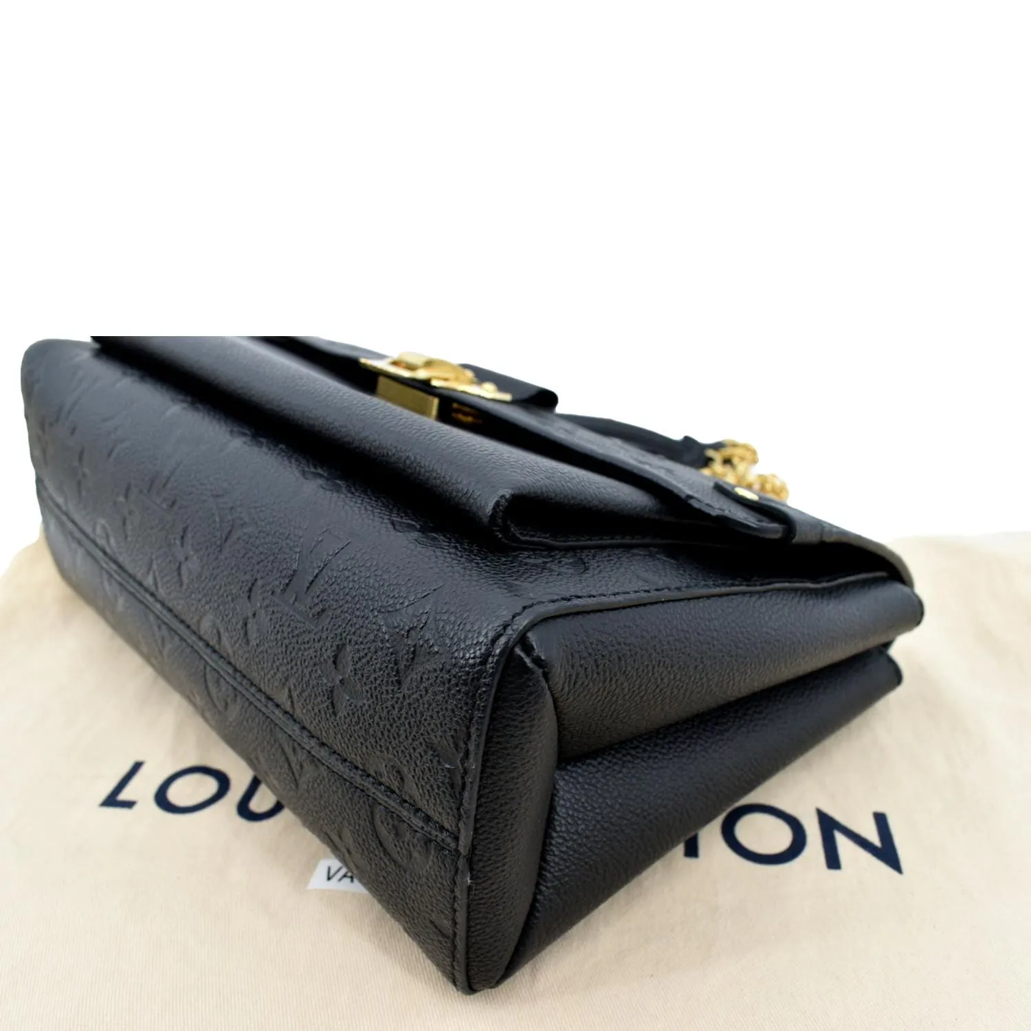 LOUIS VUITTON Vavin MM Monogram Empreinte Leather Shoulder Bag Black