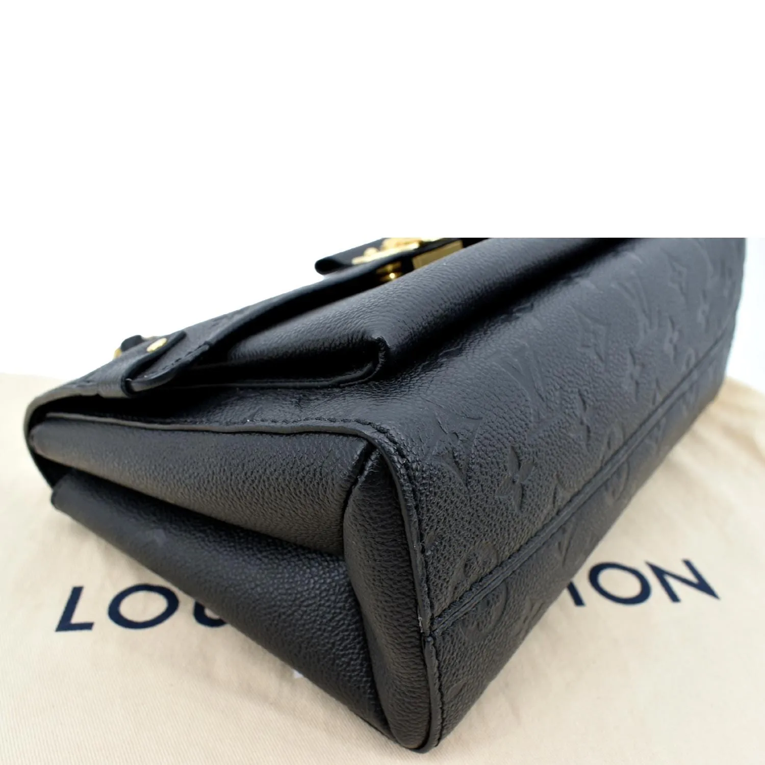 LOUIS VUITTON Vavin MM Monogram Empreinte Leather Shoulder Bag Black