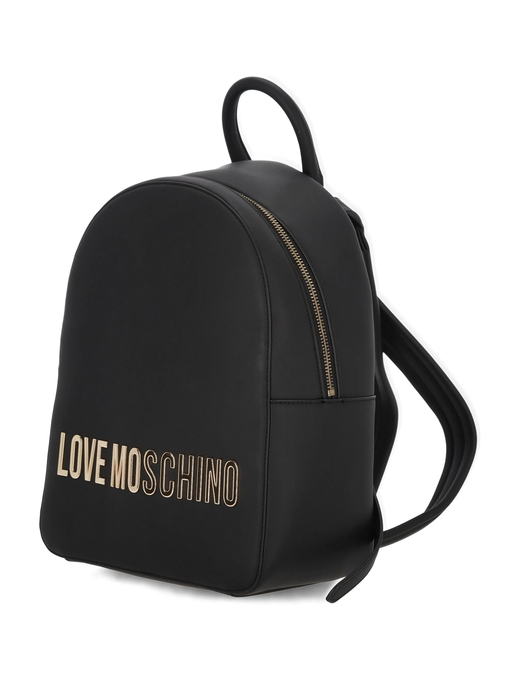 Älskar moschino svart läder ryggsäck