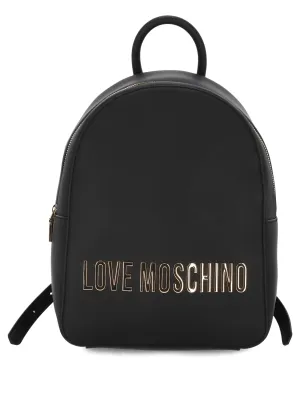 Älskar moschino svart läder ryggsäck