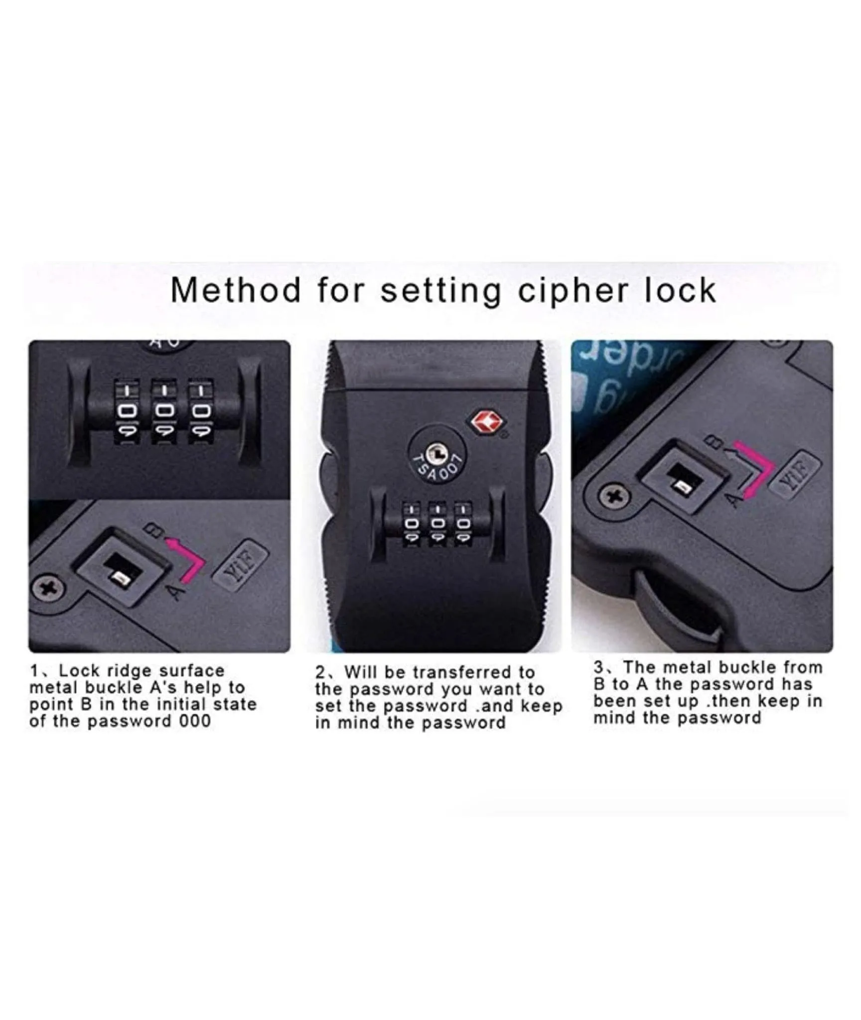 Luggage Strap with Combination Lock