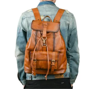 Luxury Designer Leather Backpack Real Cowskin Anti-Theft Bag