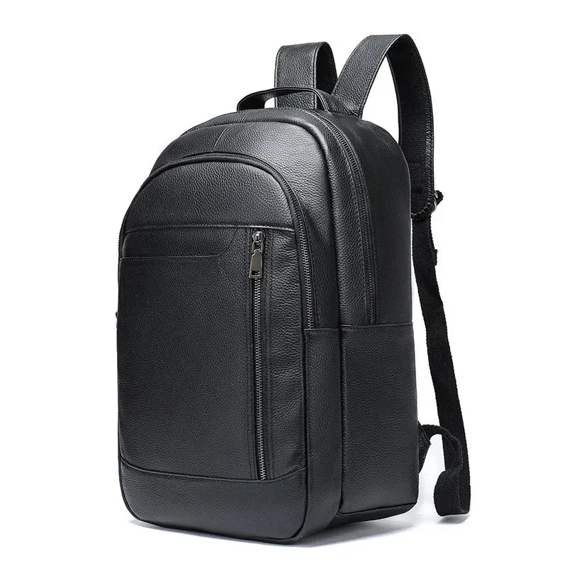 Luxury Leather Backpack 15.6" for Men Laptop Travel Backpack