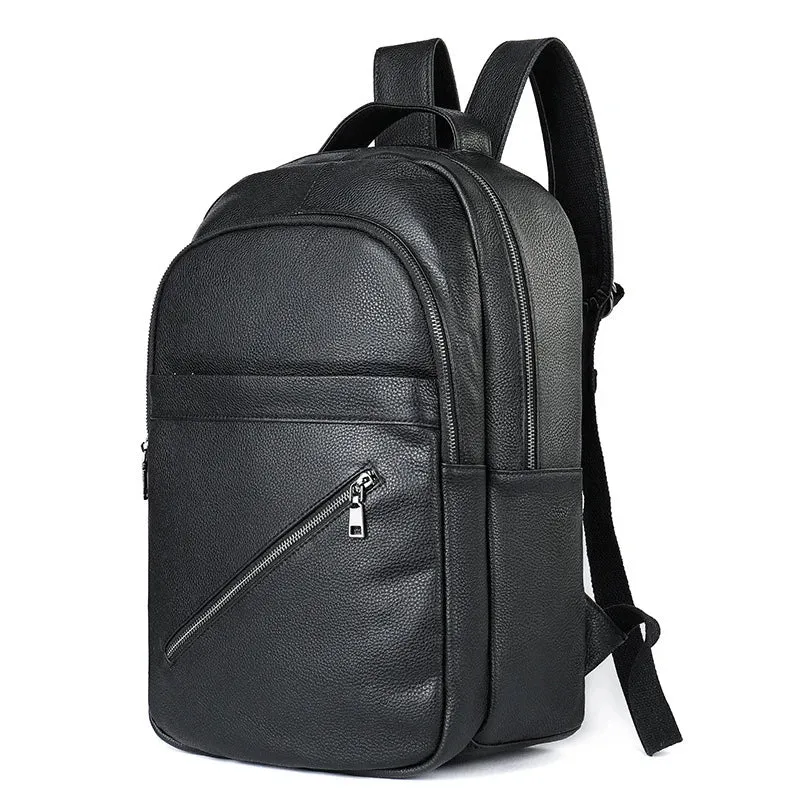 Luxury Leather Backpack 15.6" for Men Laptop Travel Backpack