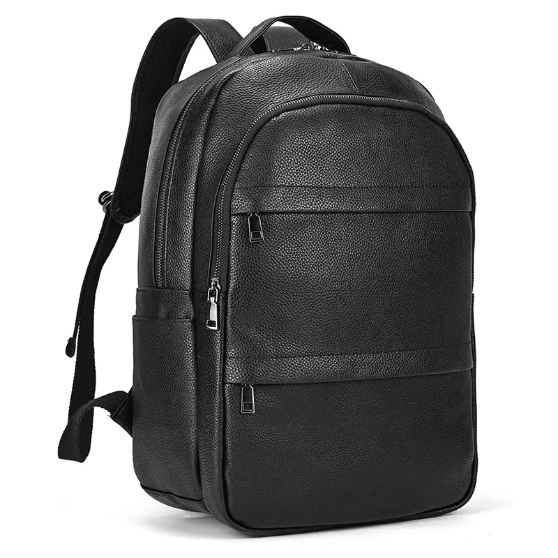 Luxury Leather Backpack 15.6" for Men Laptop Travel Backpack