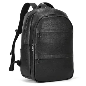 Luxury Leather Backpack 15.6" for Men Laptop Travel Backpack