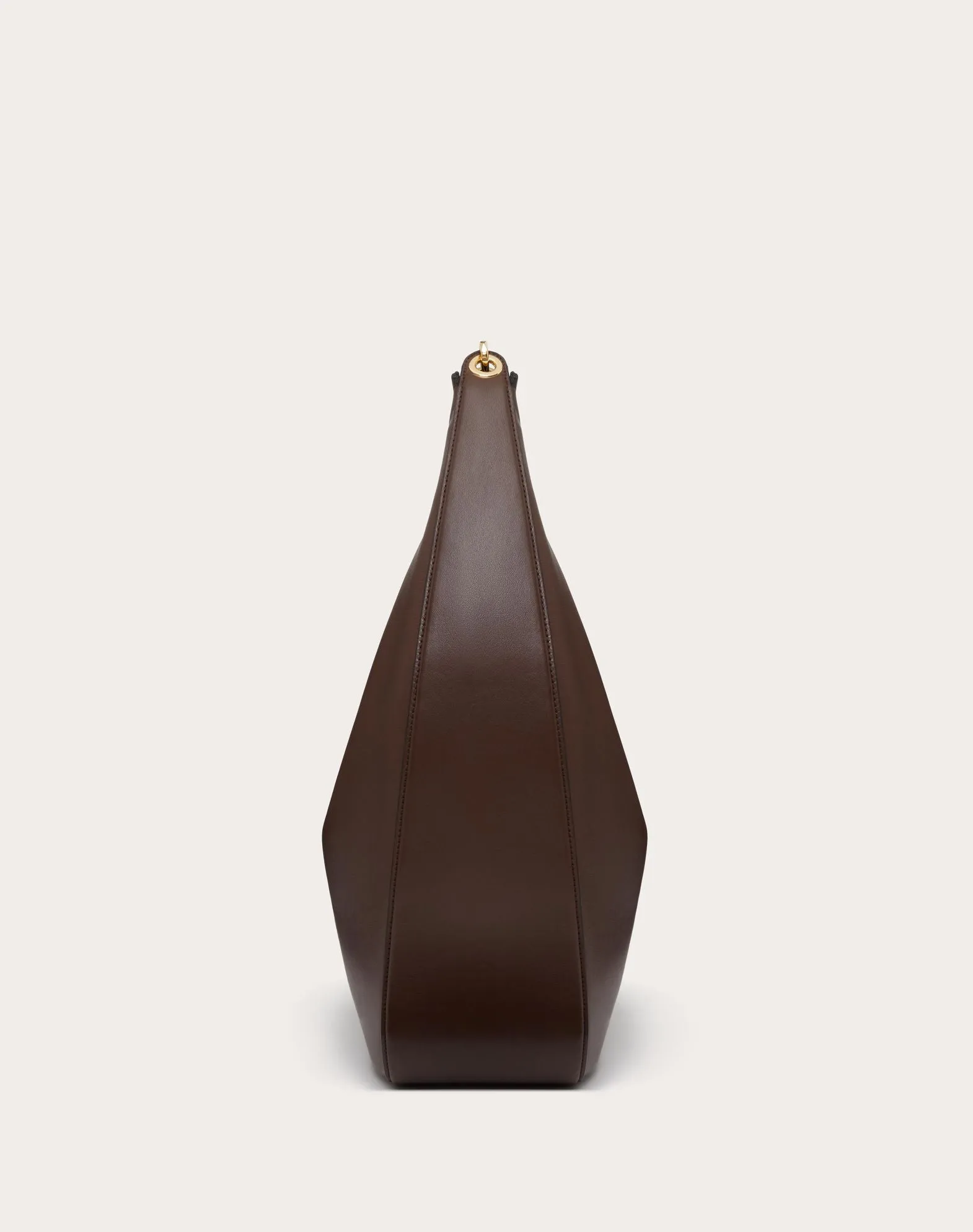 Maxi Vlogo Moon Nappa Leather Hobo Bag With Chain