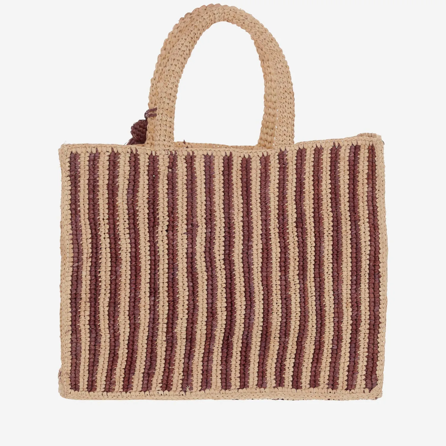 MC2 Saint Barth Colette handväska gjord av randig raffia