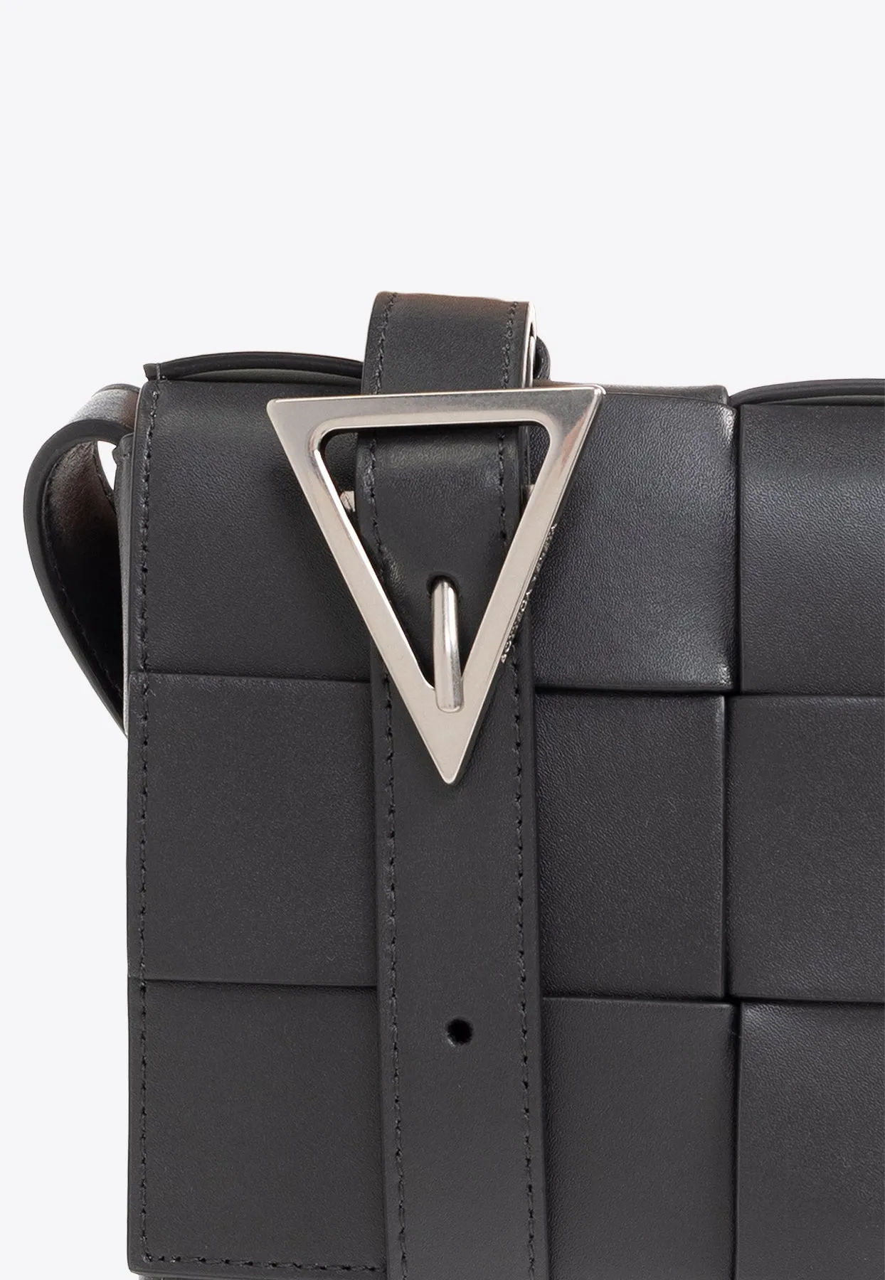 Medium Cassette Intreccio Leather Crossbody Bag