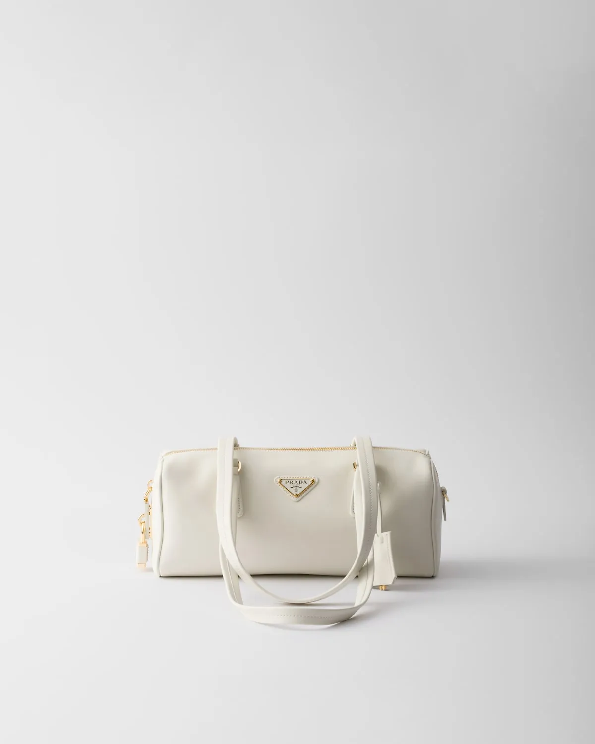 Medium Leather Top-Handle Bag With Padlock