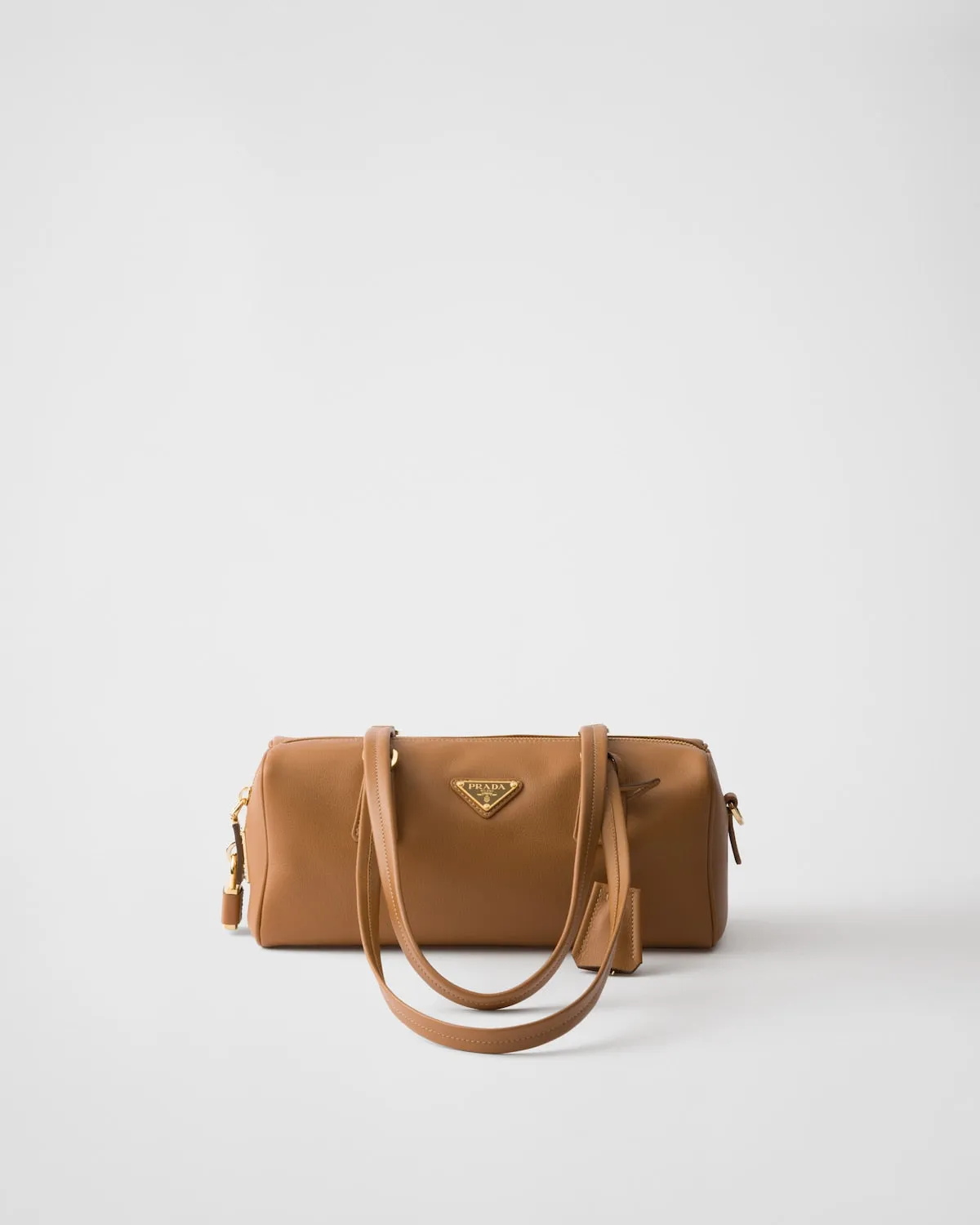 Medium Leather Top-Handle Bag With Padlock