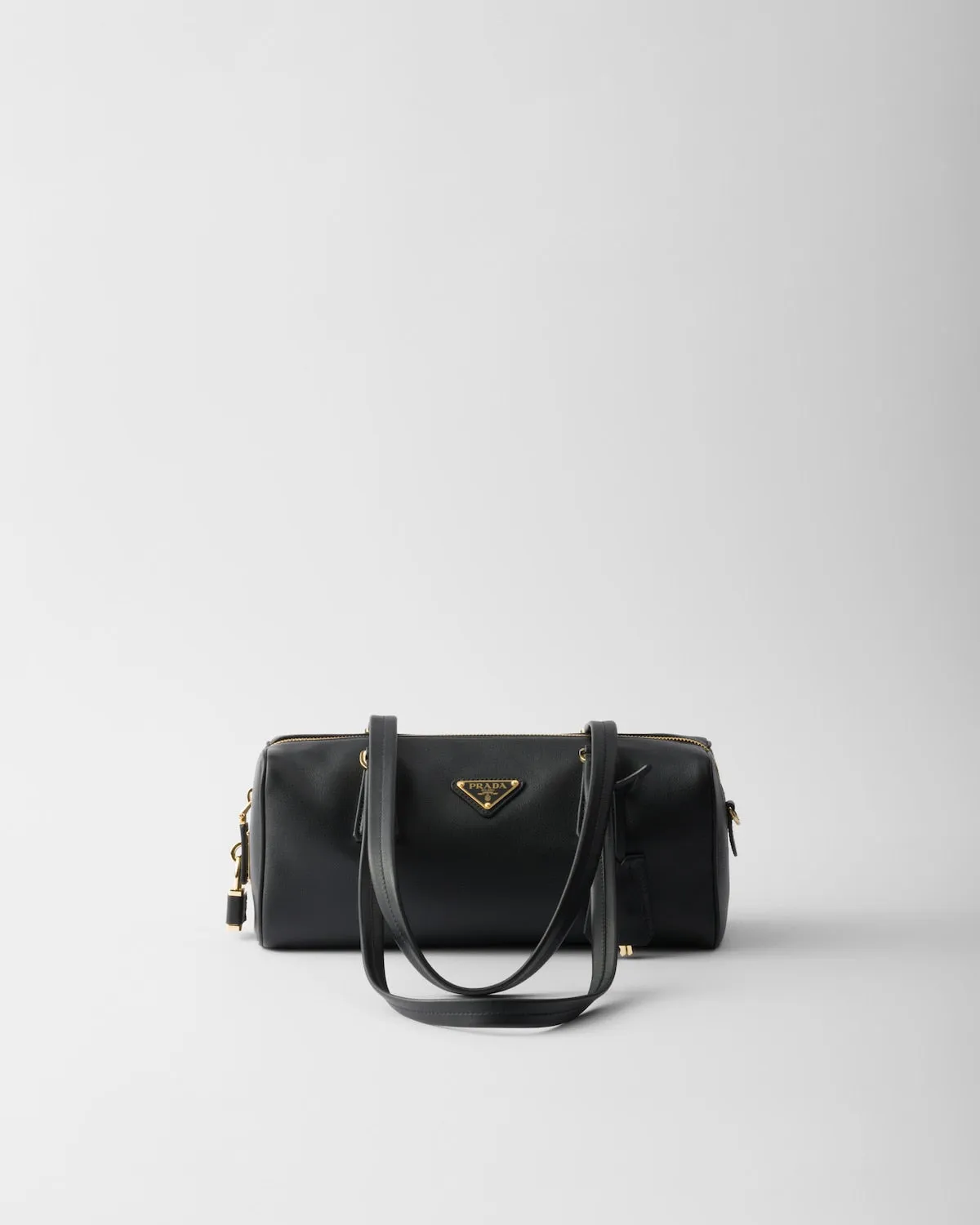 Medium Leather Top-Handle Bag With Padlock