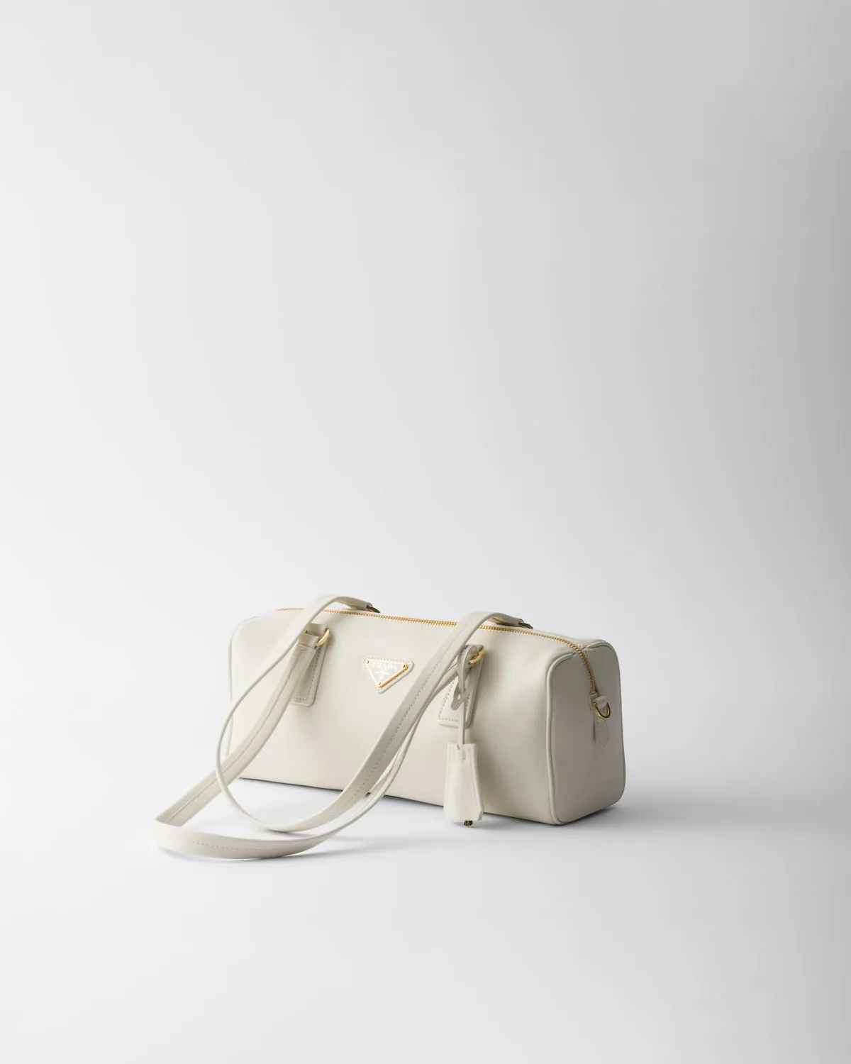 Medium Leather Top-Handle Bag With Padlock