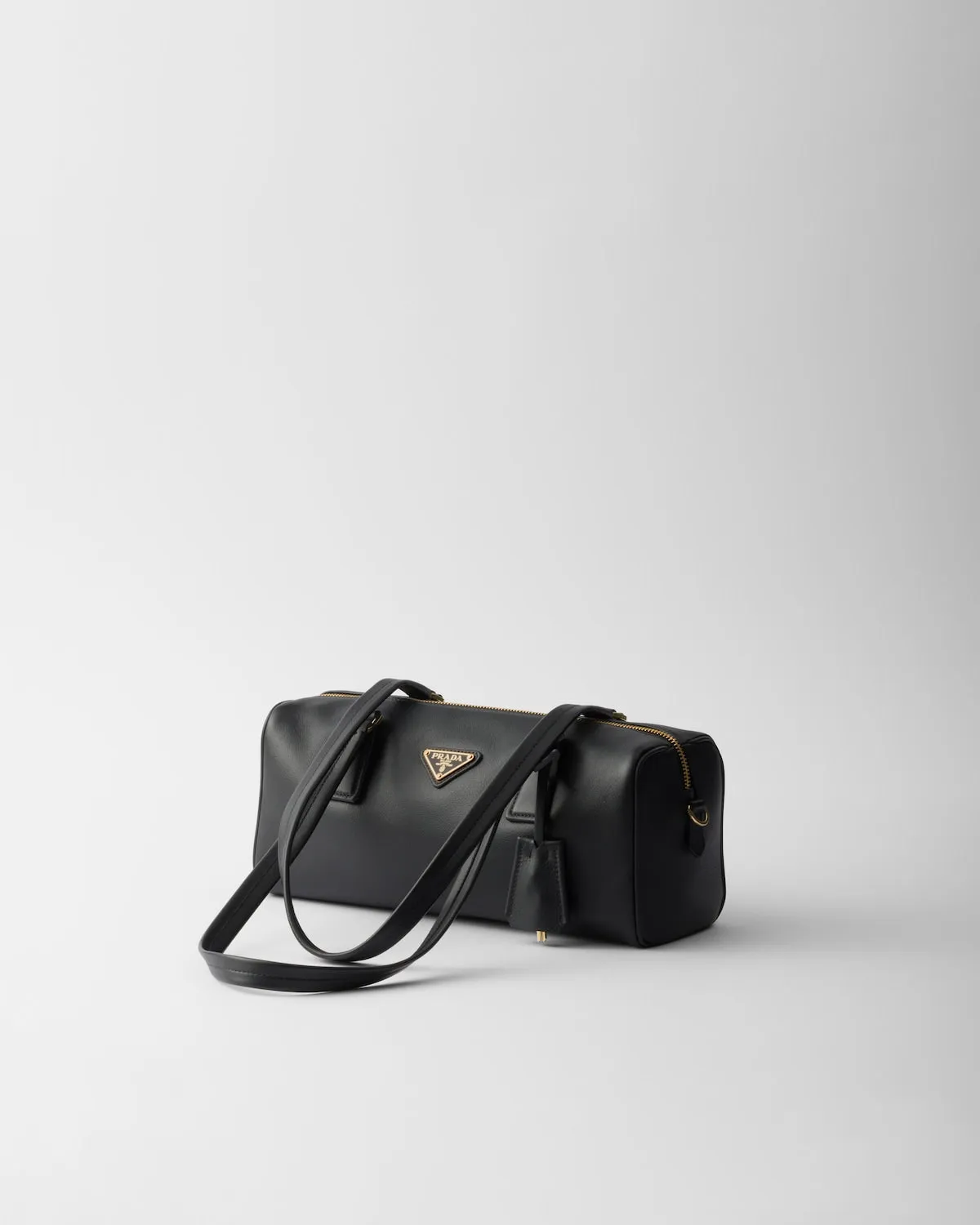 Medium Leather Top-Handle Bag With Padlock