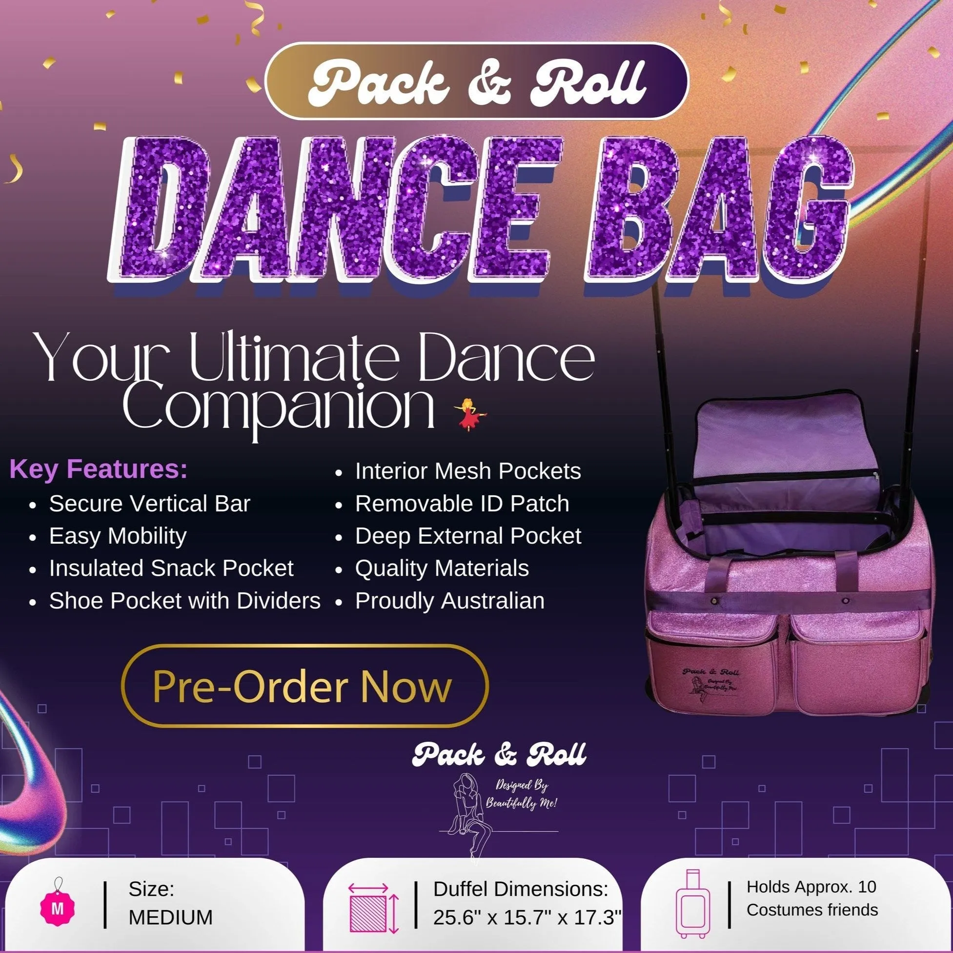 Medium Pack & Roll Dance Bag  - STORE PICK UP ONLY