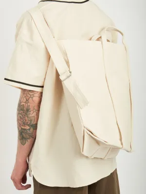 Medium White Washed Canvas 2Way Messenger Bag