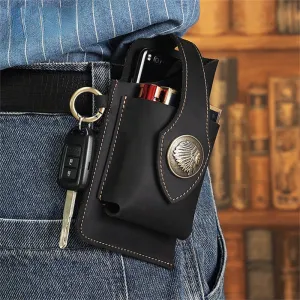 Men's Multifunctional Genuine Leather Outdoor Waist Belt Bags