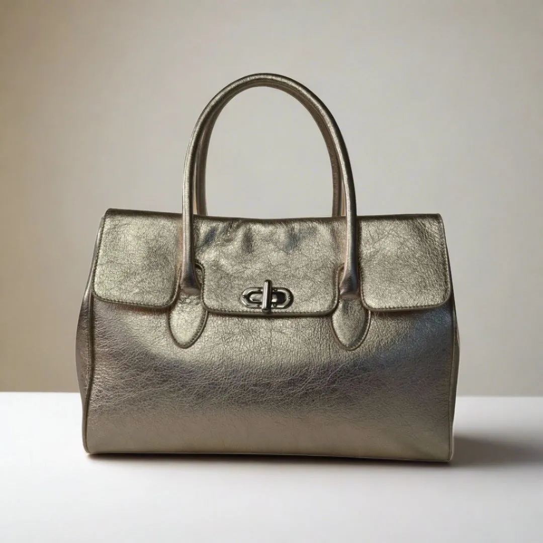 Metallic Leather Bag