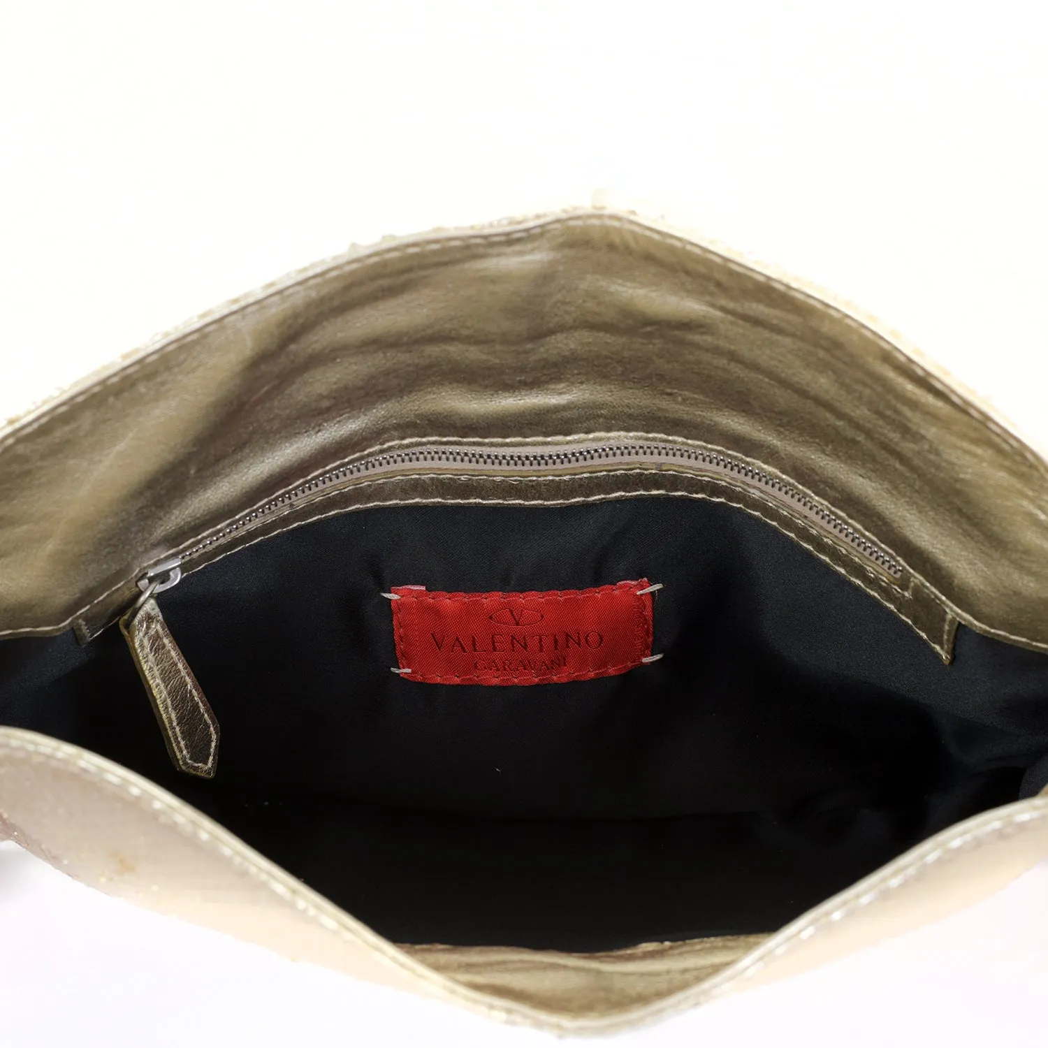 Metallic Silver Snakeskin Mini Bag