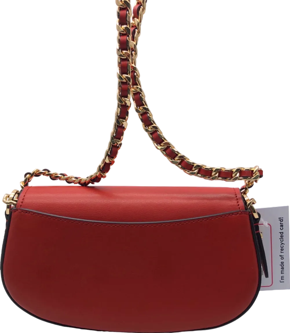 Michael Kors Red Mila Small Chain Sling Messenger Bag