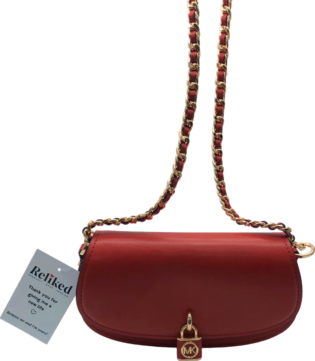 Michael Kors Red Mila Small Chain Sling Messenger Bag