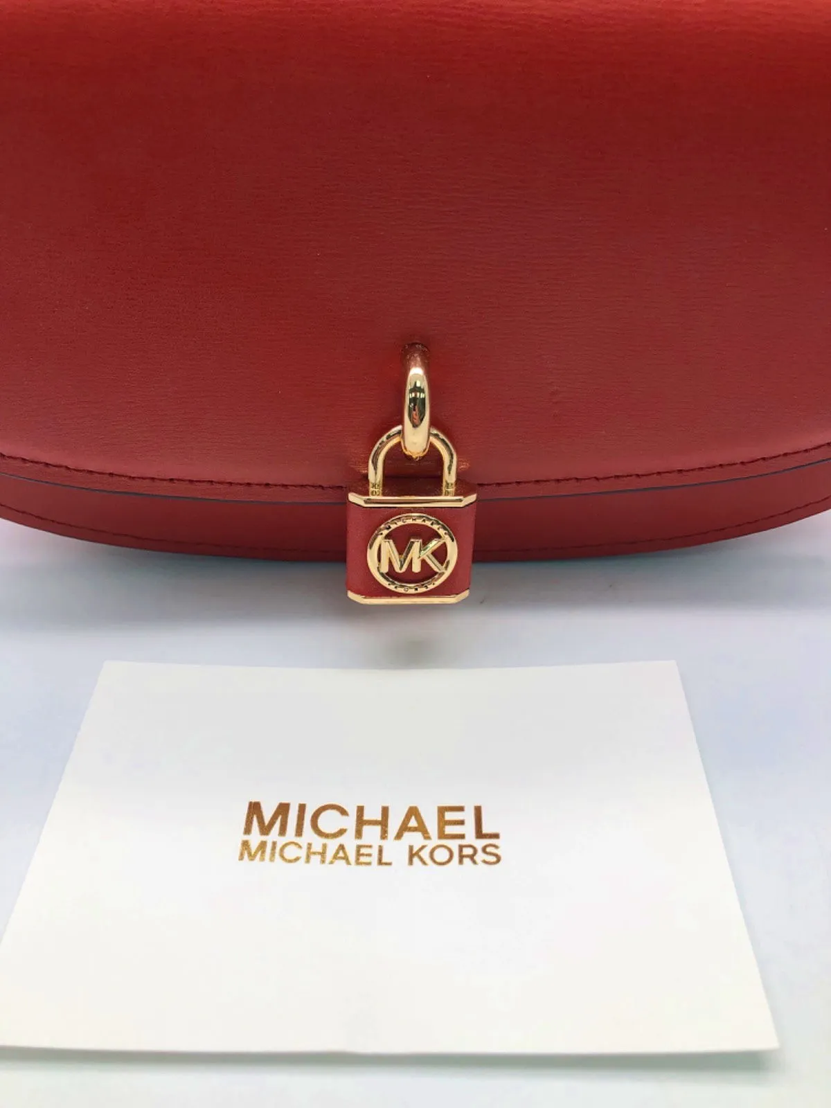 Michael Kors Red Mila Small Chain Sling Messenger Bag
